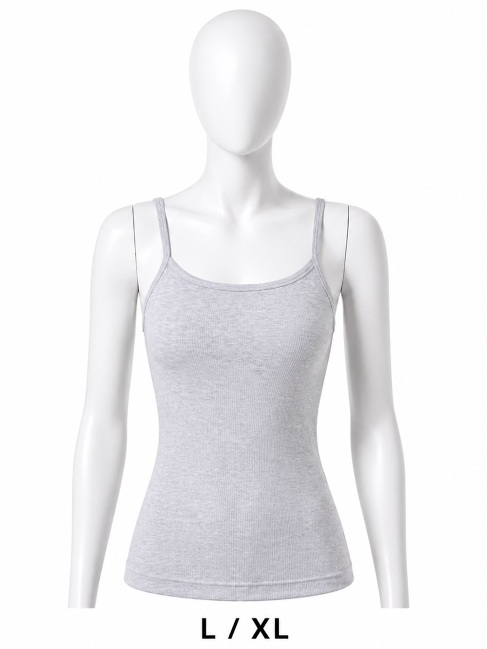 Bombas Seamless Built-In Bra Cami Tank Grey L/XL